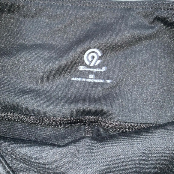 Champion Womens Capri Leggings Fitted‎ Athletic Black Dry Mesh Small XS - Picture 4 of 4